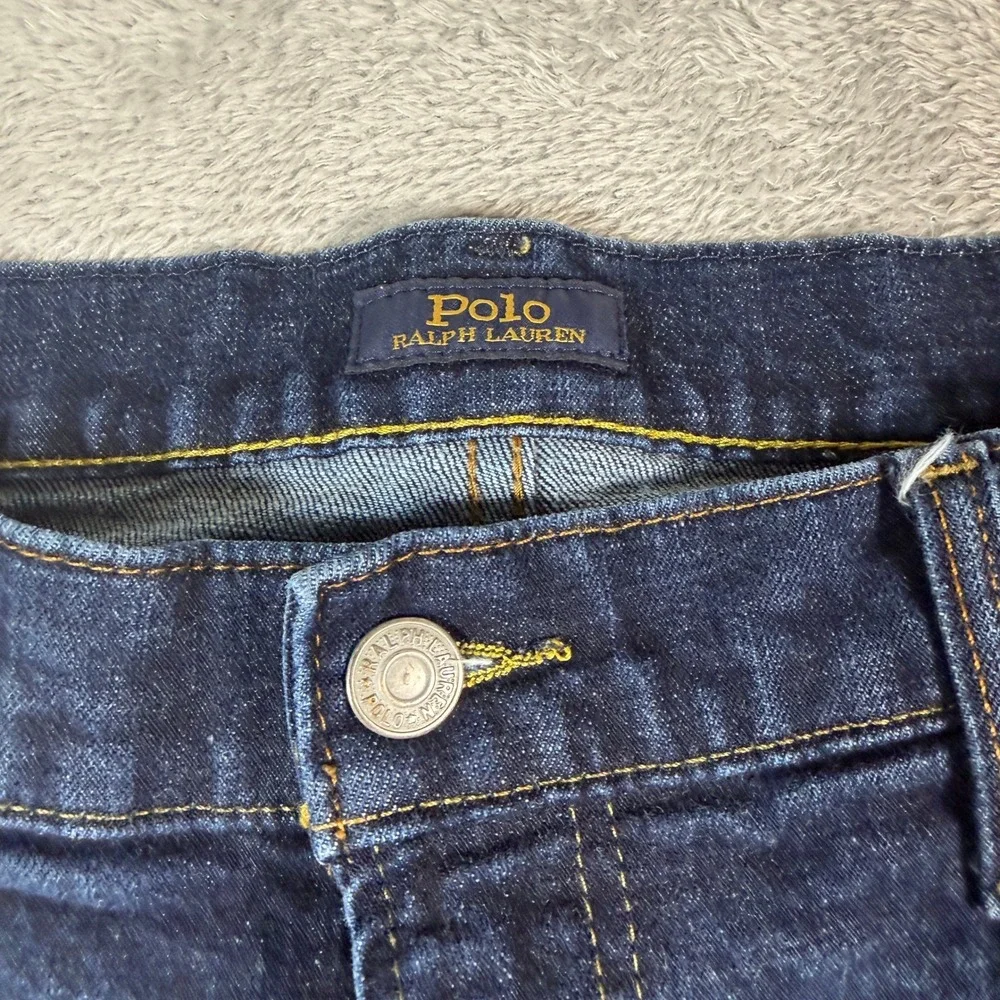Polo Ralph Lauren Sullivan Slim Jeans Mens 38x30 Blue Dark Wash Straight Leg